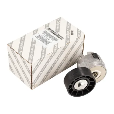 Flat belt pulley tensioner