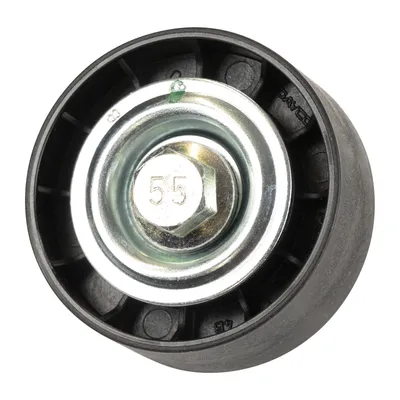 Flat belt roller fixed