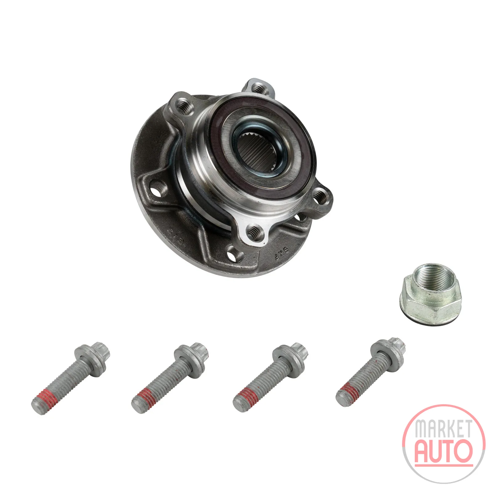 Wheel hub kit with ABS sensor ring