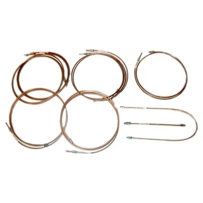 Brake line set without ABS (copper-nickel)