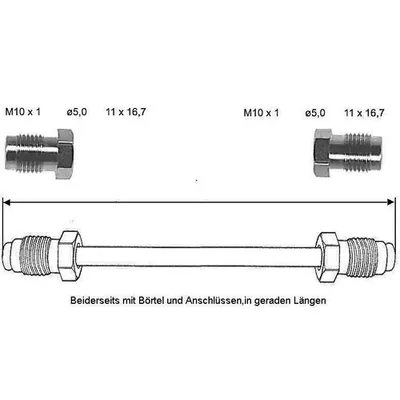 Brake line 4100 mm 10 X 1 (copper-nickel)