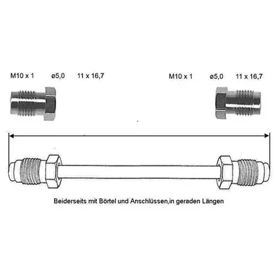 Brake line 4200 mm 10 X 1 (copper-nickel)