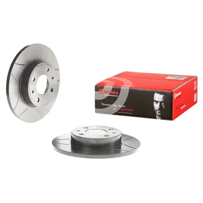 Brembo sports brake disc fully slotted coated