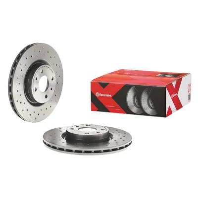 Front brake disc coated ventilated Brembo 284 Xtra Line