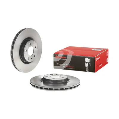 Front brake disc coated ventilated Brembo 284.0 5 hole rim