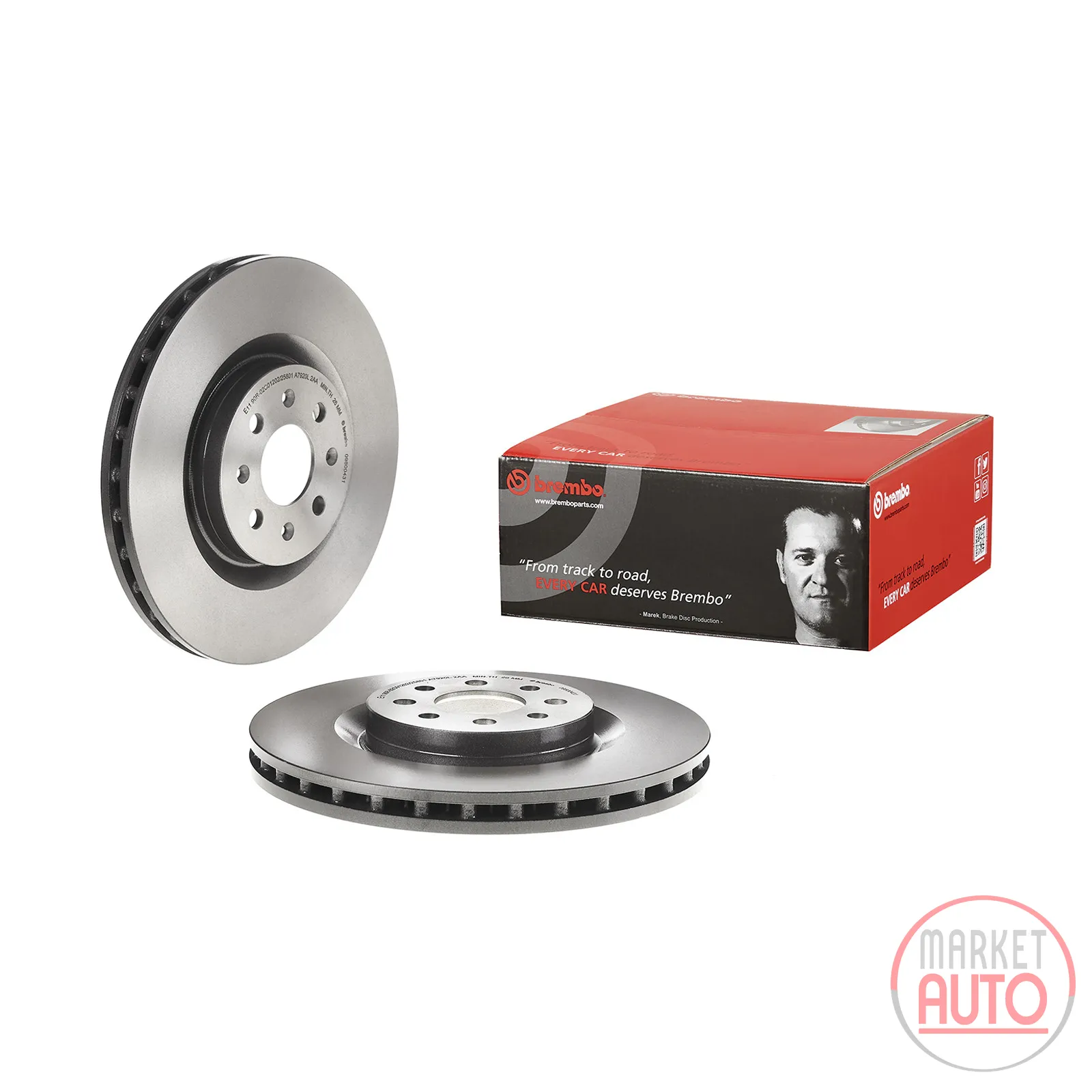 Brake disc internally ventilated coated Brembo 305 mm