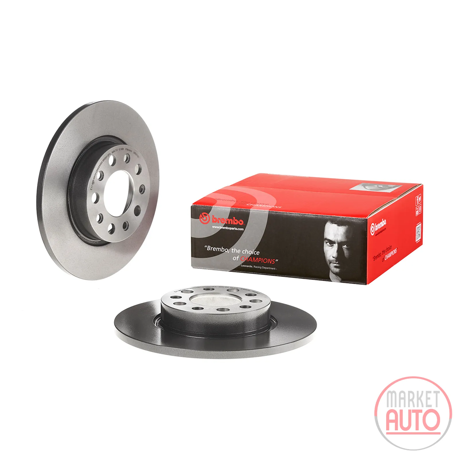 Rear brake disc fully coated 278 Brembo