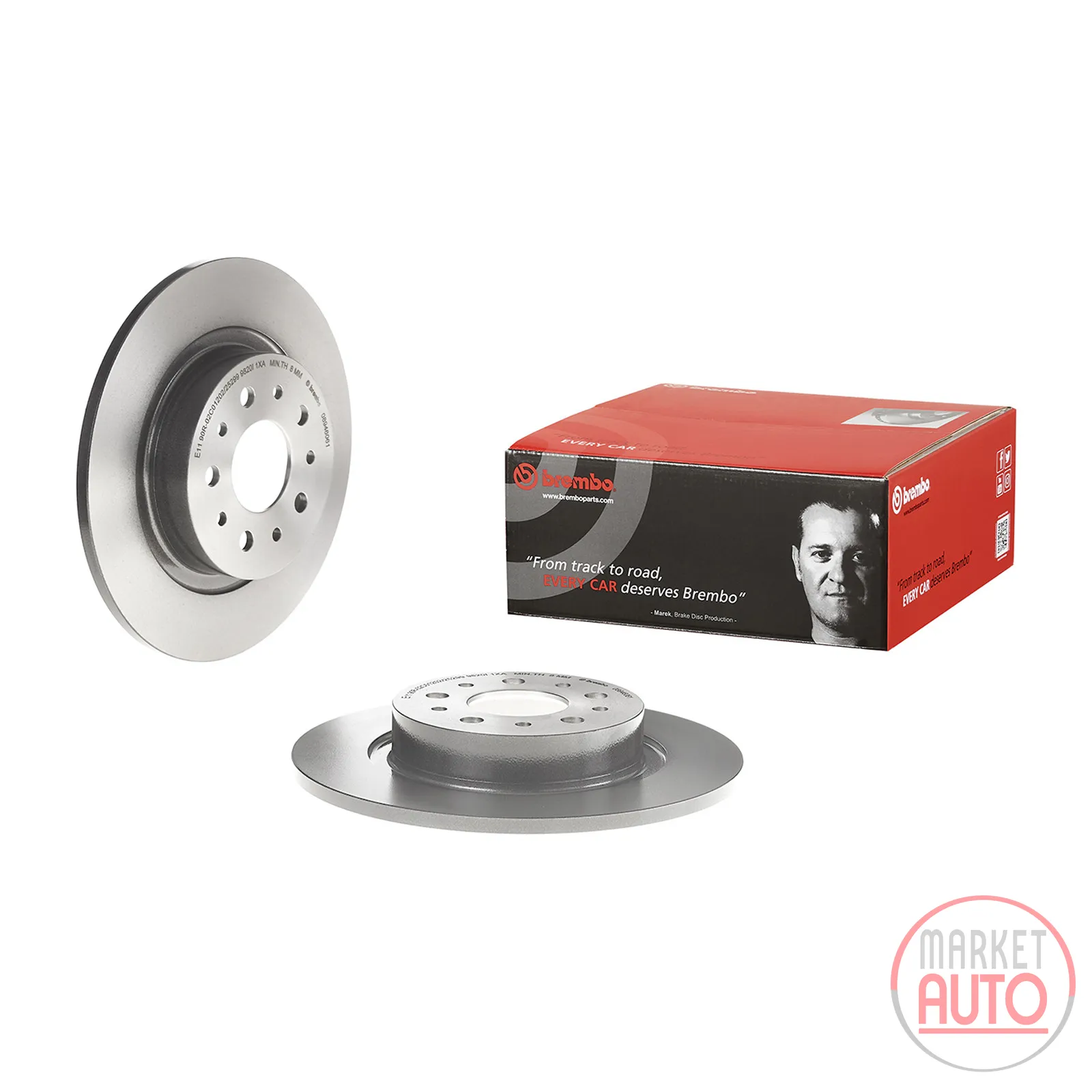 Rear brake disc coated Brembo 264