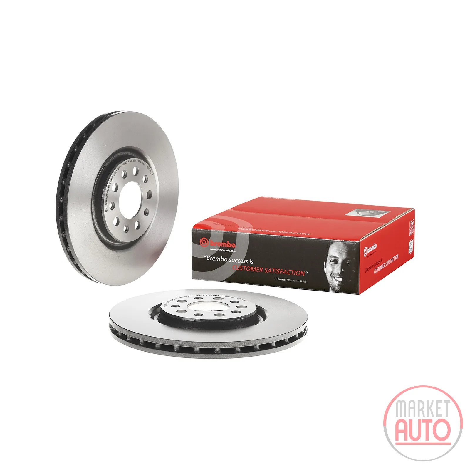 Front brake disc 330 coated ventilated Brembo