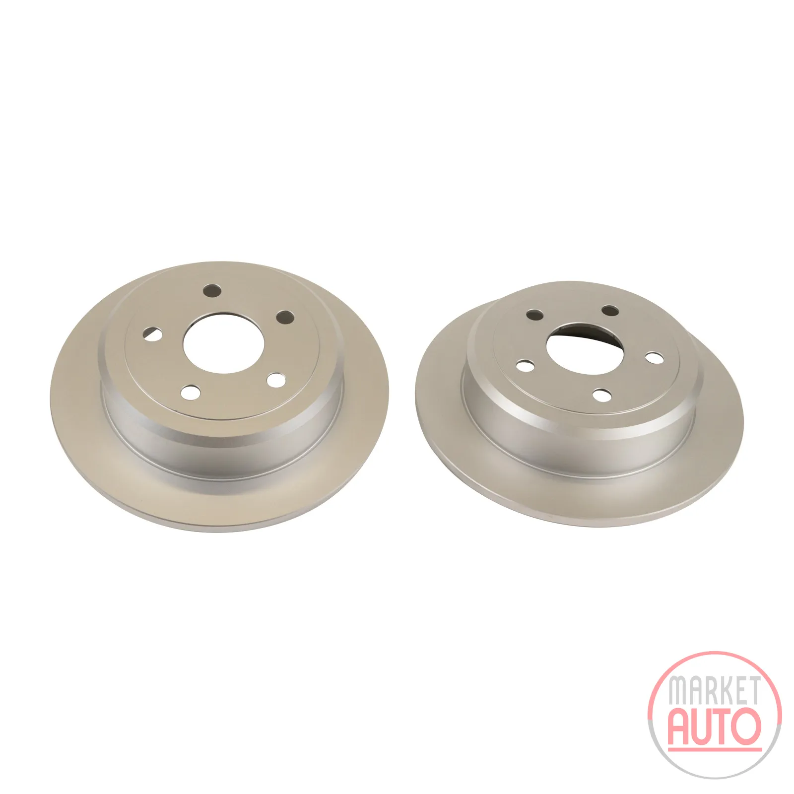 Rear brake disc coated