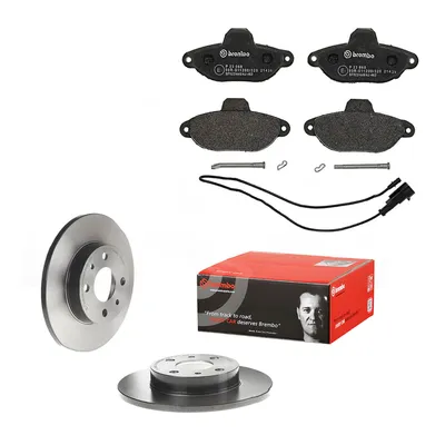 Brake disc set with brake pads front