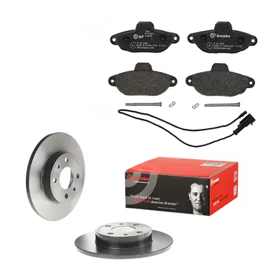 Brake disc set with brake pads front