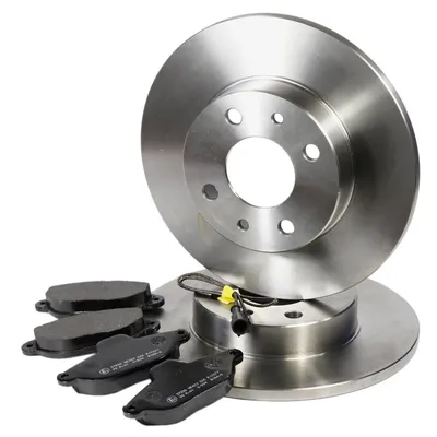 Brake disc set with brake pads front