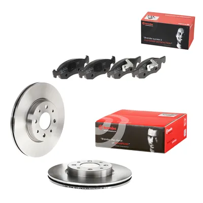 Brake disc set & brake pads front