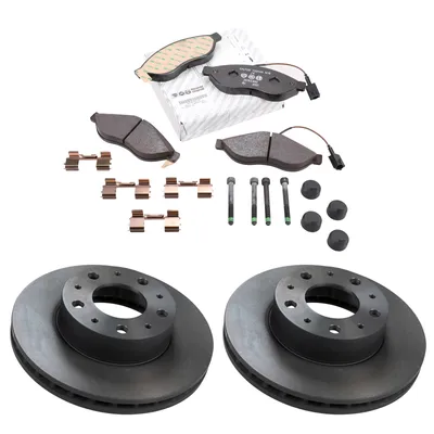 Brake disc set & brake pads front