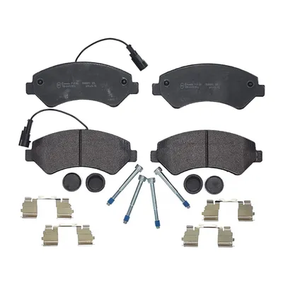 Front brake pads with accessories 2x warning contacts Brembo