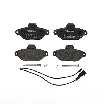 Front brake pads with accessories (1 x warning contact) Brembo