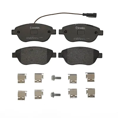 Front brake pads with accessories Brembo