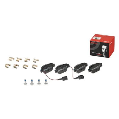 Rear brake pads with accessories