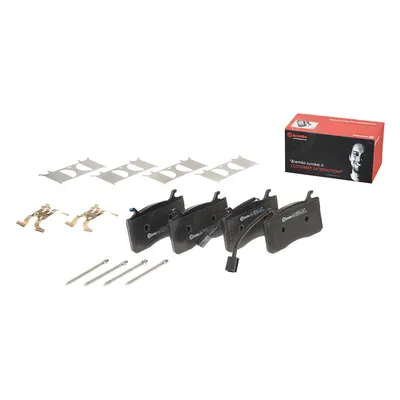Front brake pads with accessories