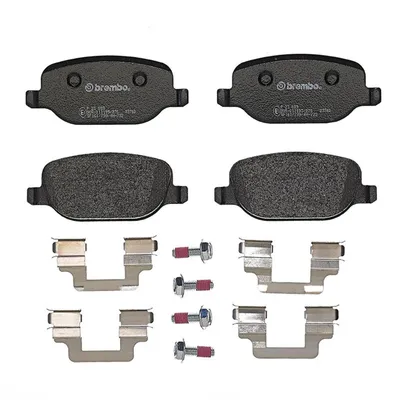 Rear brake pads with accessories