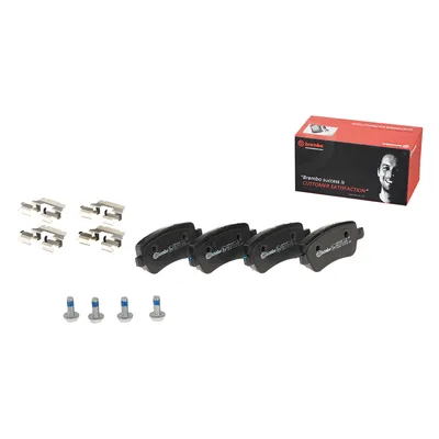 Rear brake pads with accessories