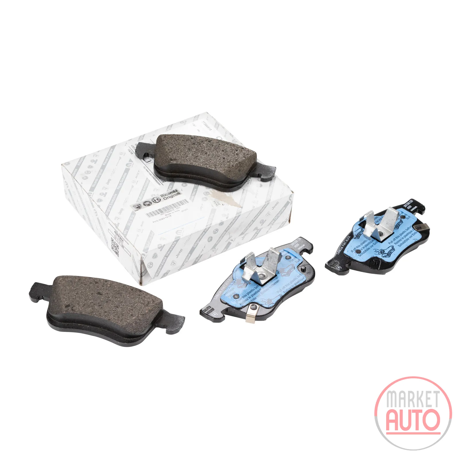 Brake pad set, disc brake front