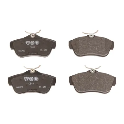 Rear brake pads without accessories
