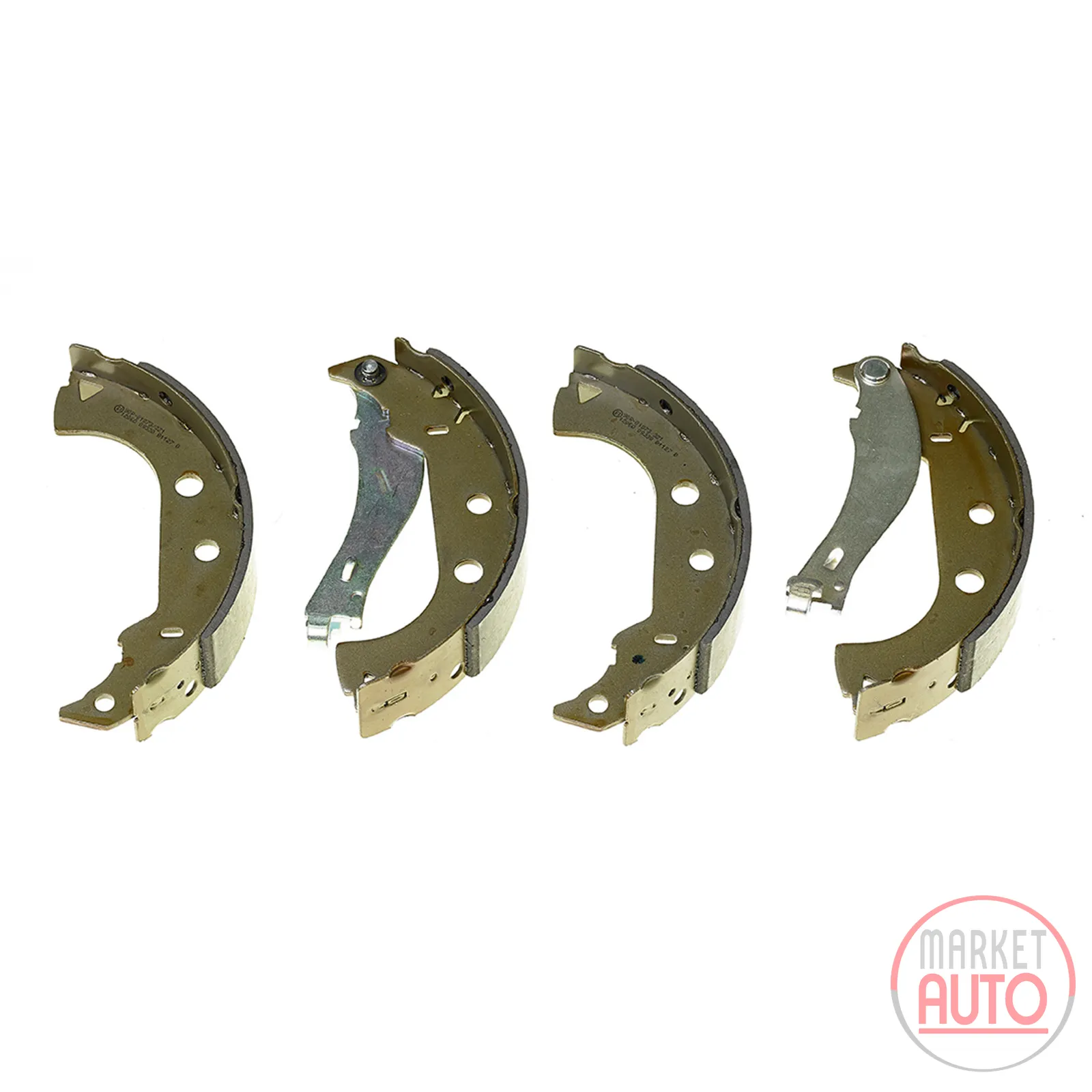 Brake shoe set with lever Bendix