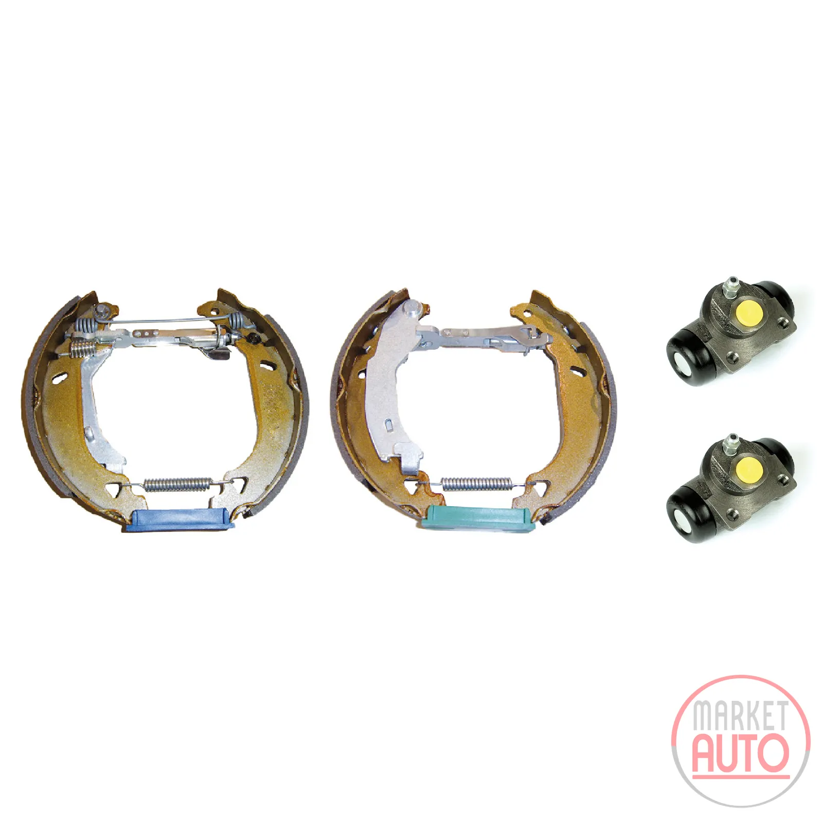 Rear brake shoe set (kit) with ABS Brembo