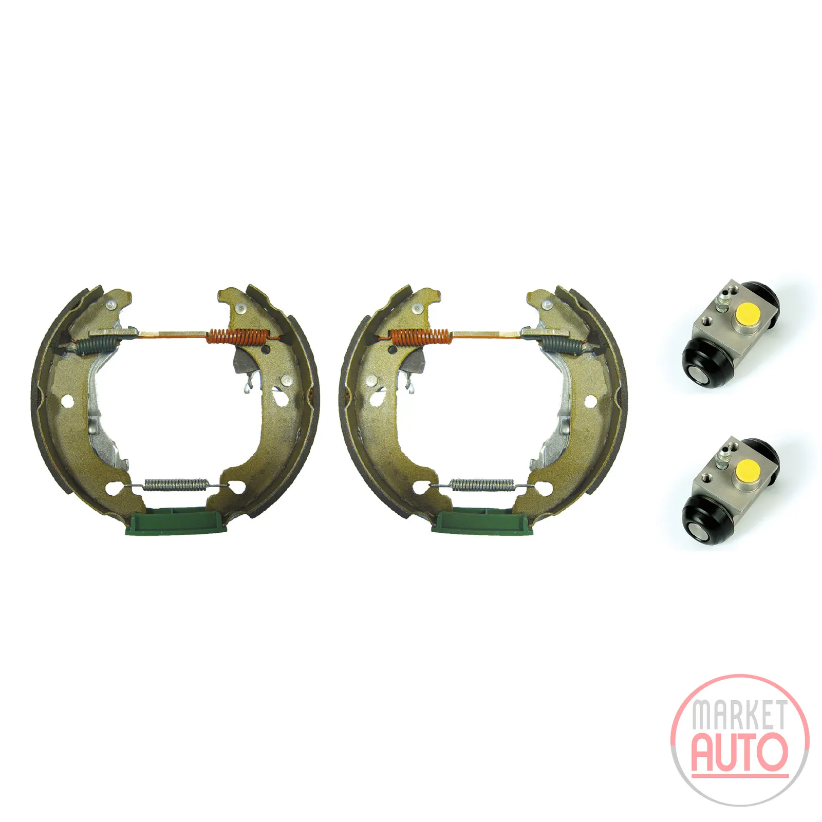 Rear brake shoe set (kit) pre-assembled Brembo