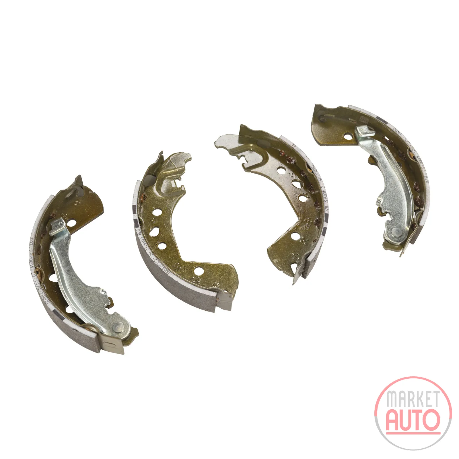 Rear brake shoe set