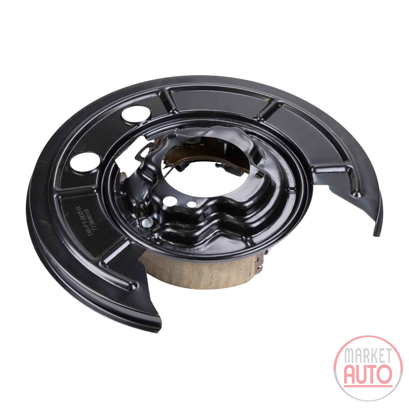 Brake kit pre-assembled on anchor plates right