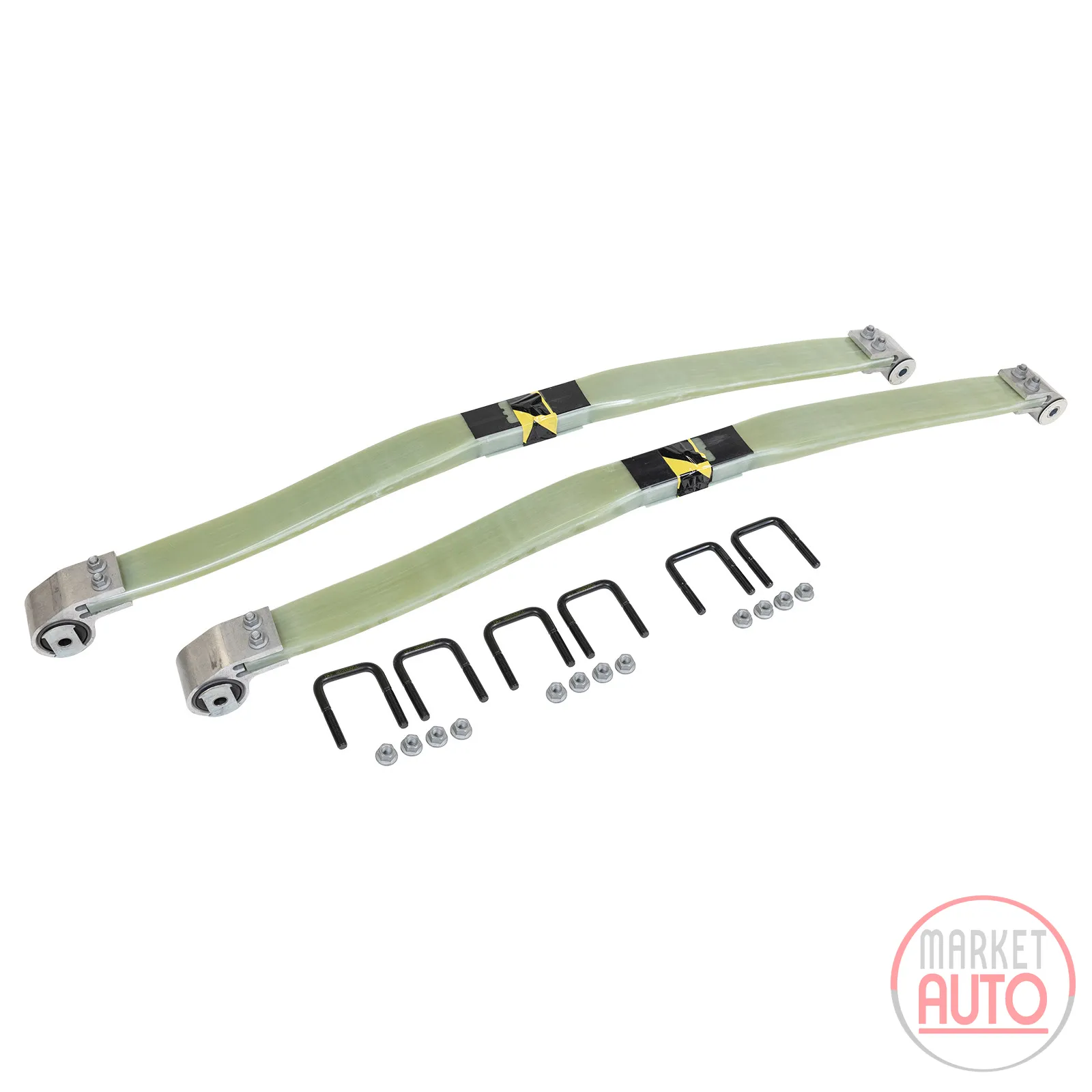 GFK leaf spring set standard rear + mounting bracket MUBEA