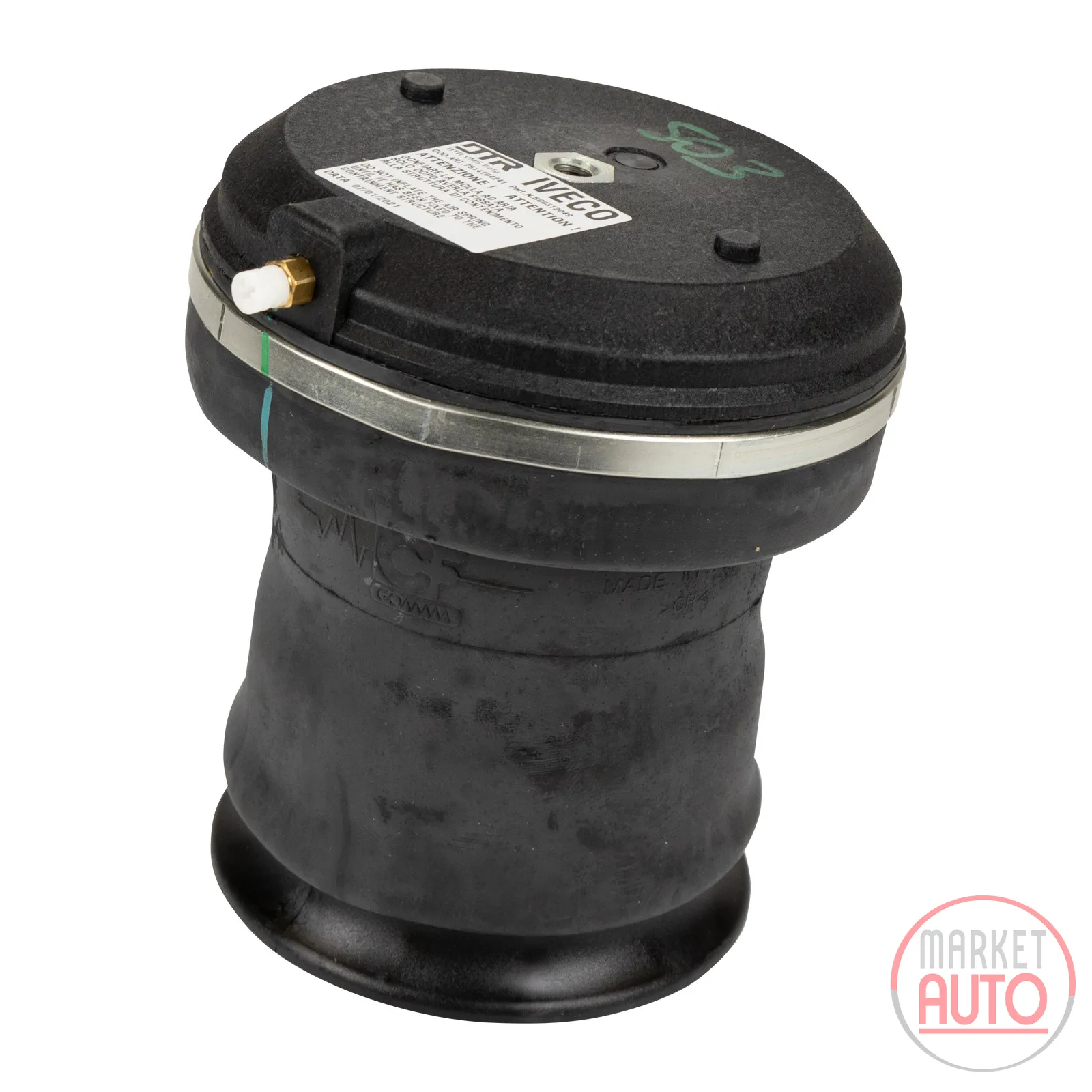 Bellows air suspension rear axle