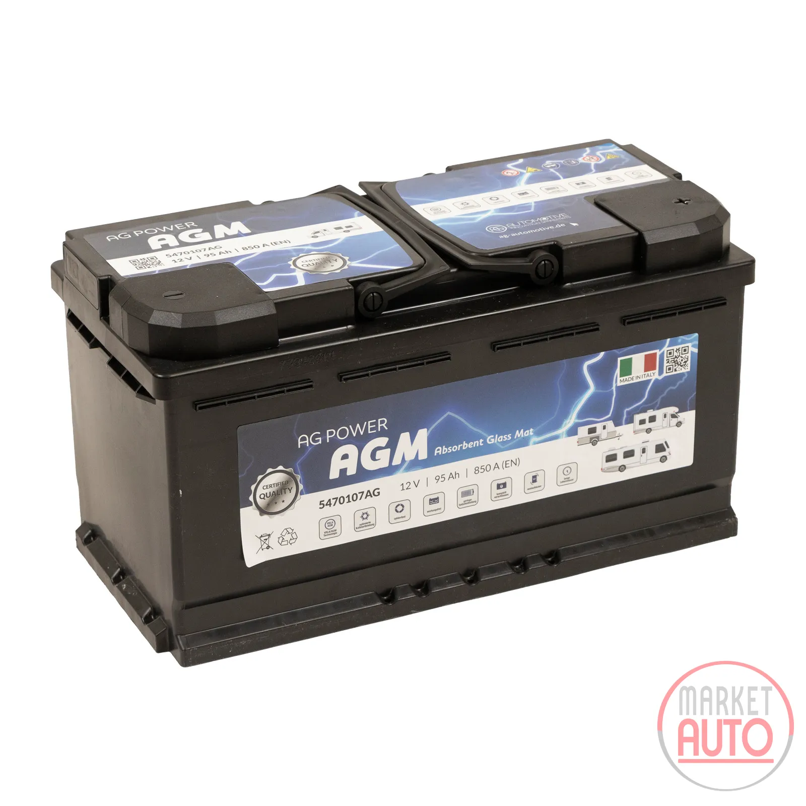 Battery POWER-AGM construction battery 95Ah 850A