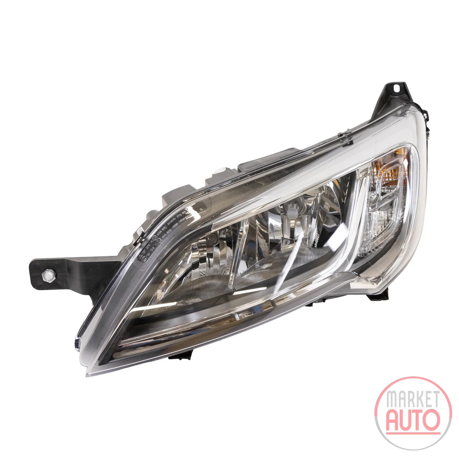 Headlight without LED silver left from 2014 Magneti Marelli