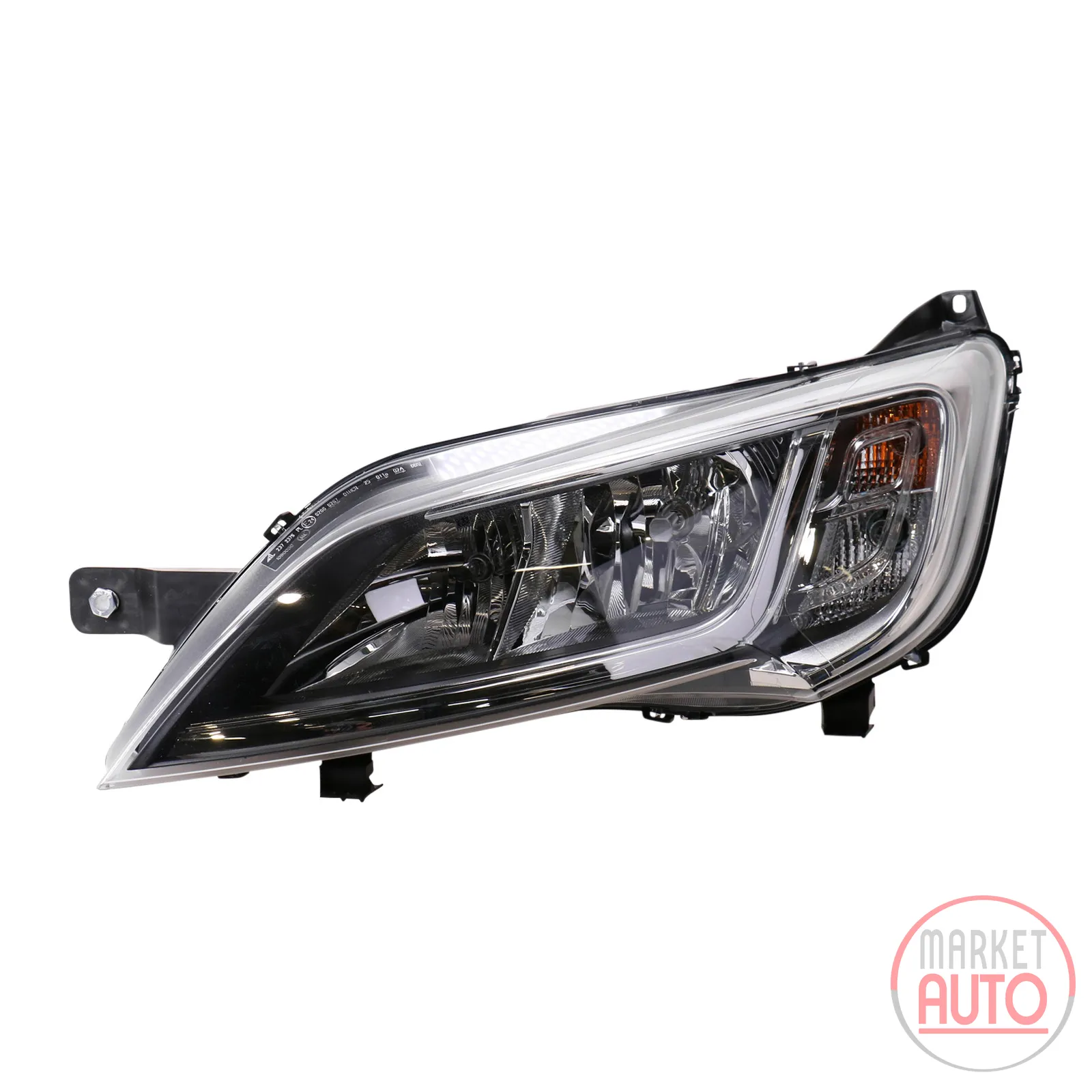 Headlight without LED silver left from 2014 original