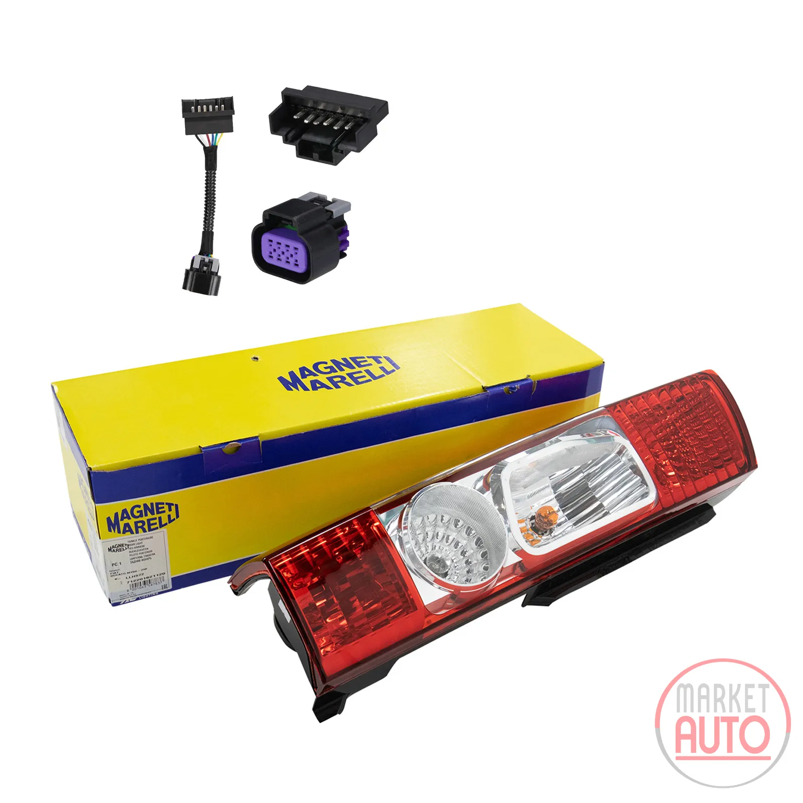 Rear left tail light with electronic part including cable Magneti Marelli