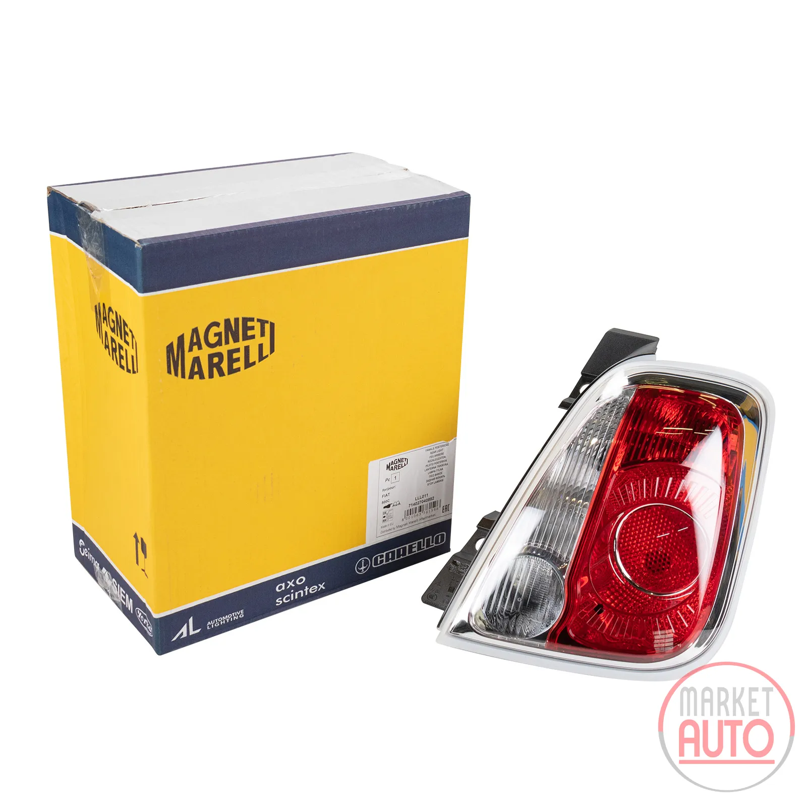 Right tail light white border Magneti Marelli