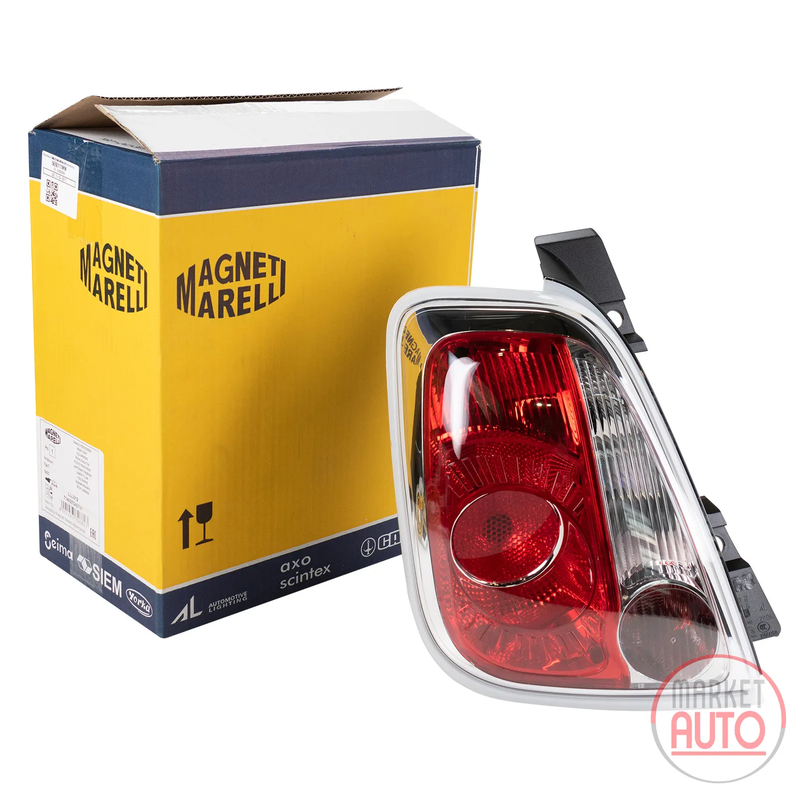 Tail light left white border Magneti Marelli