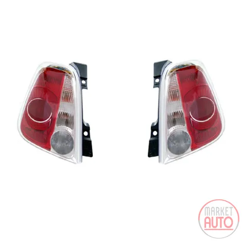 Set of tail lights with white border