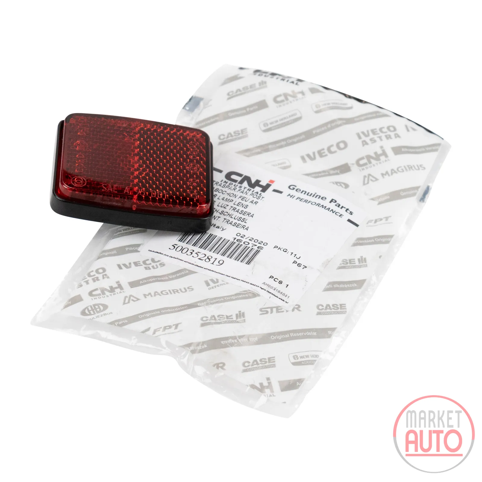 Reflector red for bumper corner