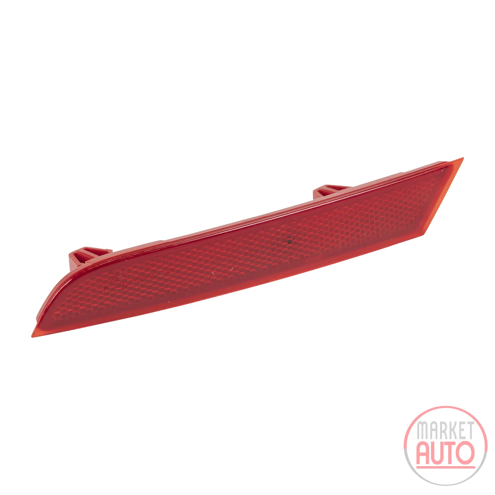 reflector on the rear bumper on the left