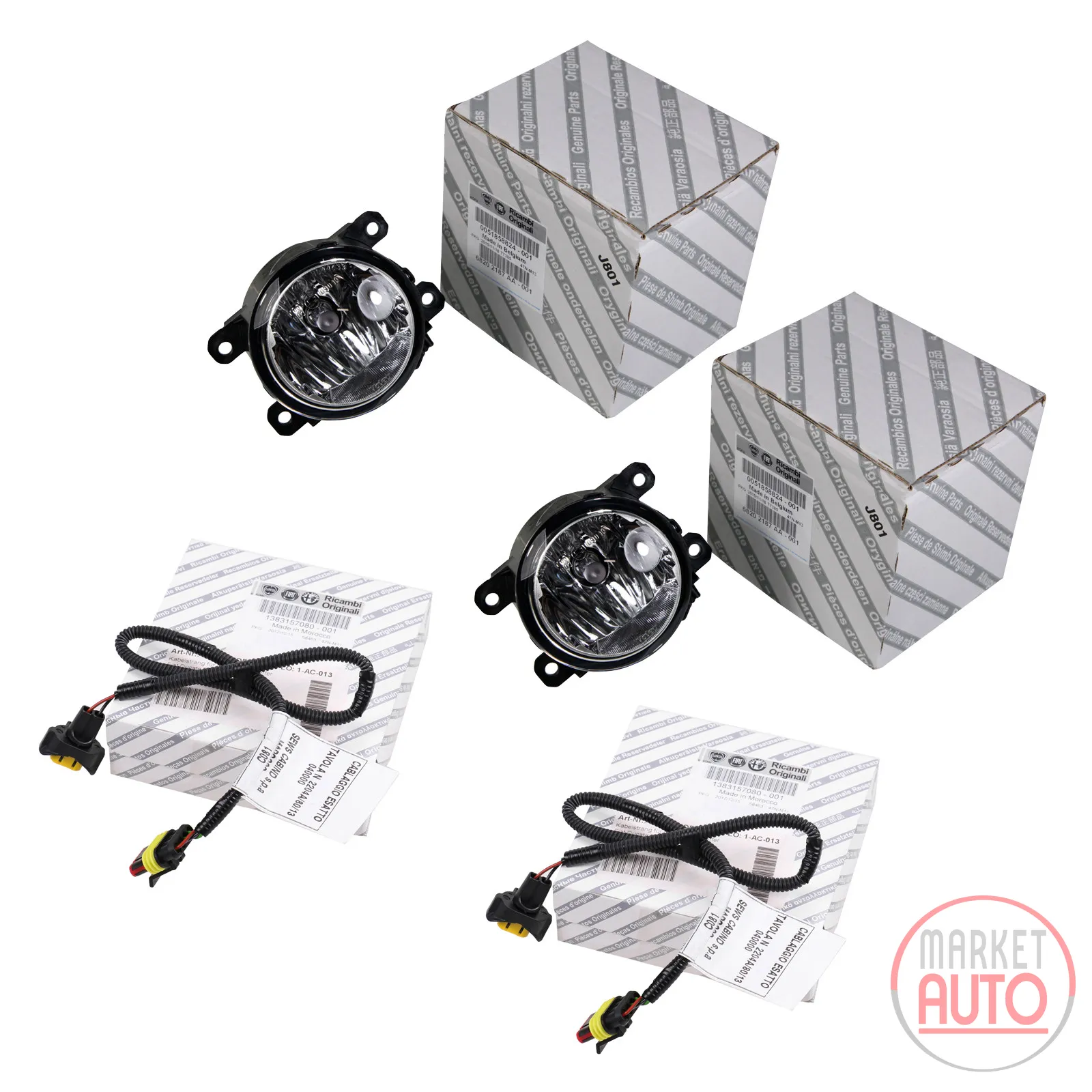 Fog light set for retrofitting