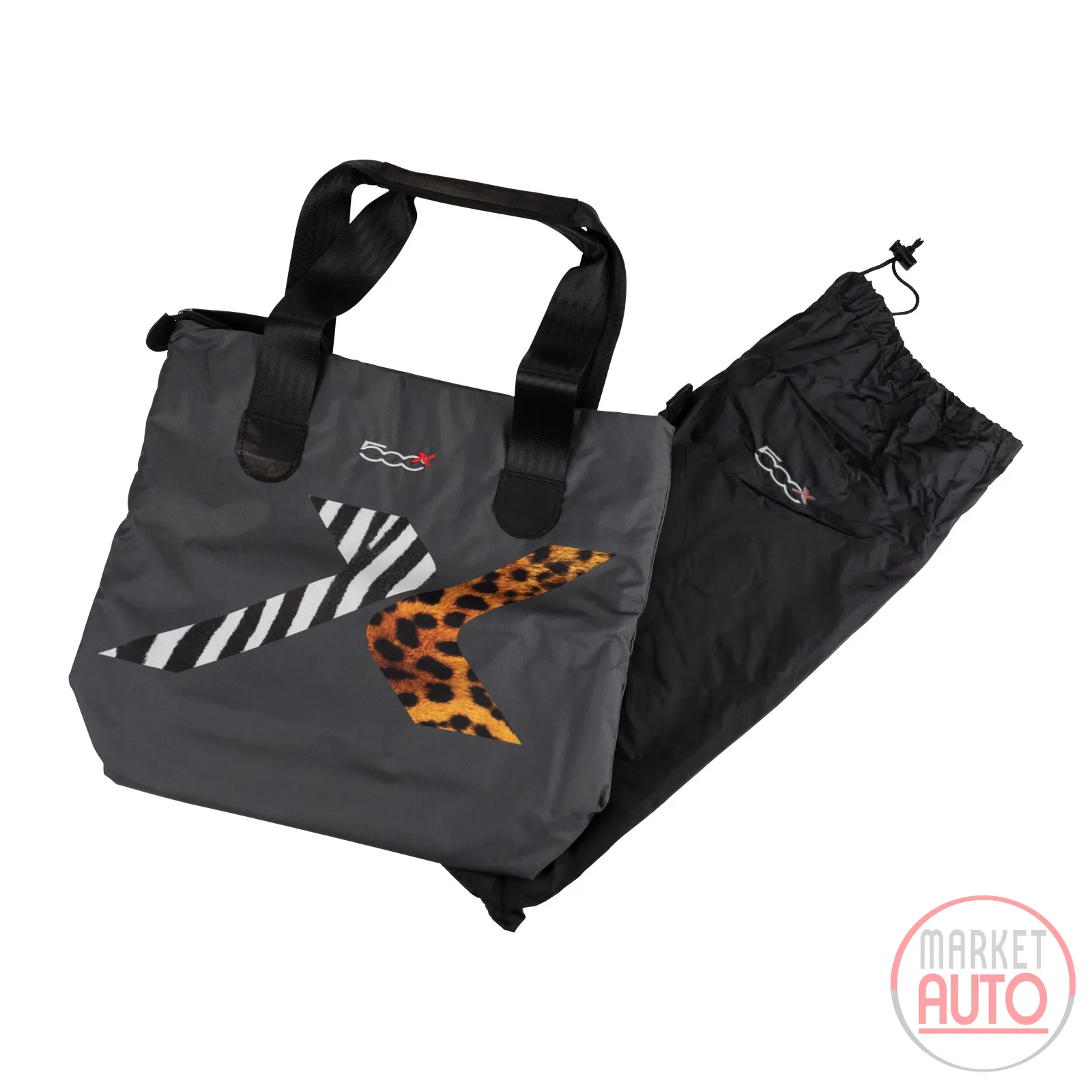 Shopping bag with zebra and leopard pattern