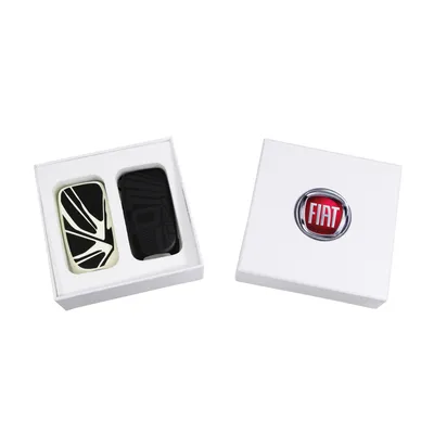 Key cover set black and white fluorescent with pattern