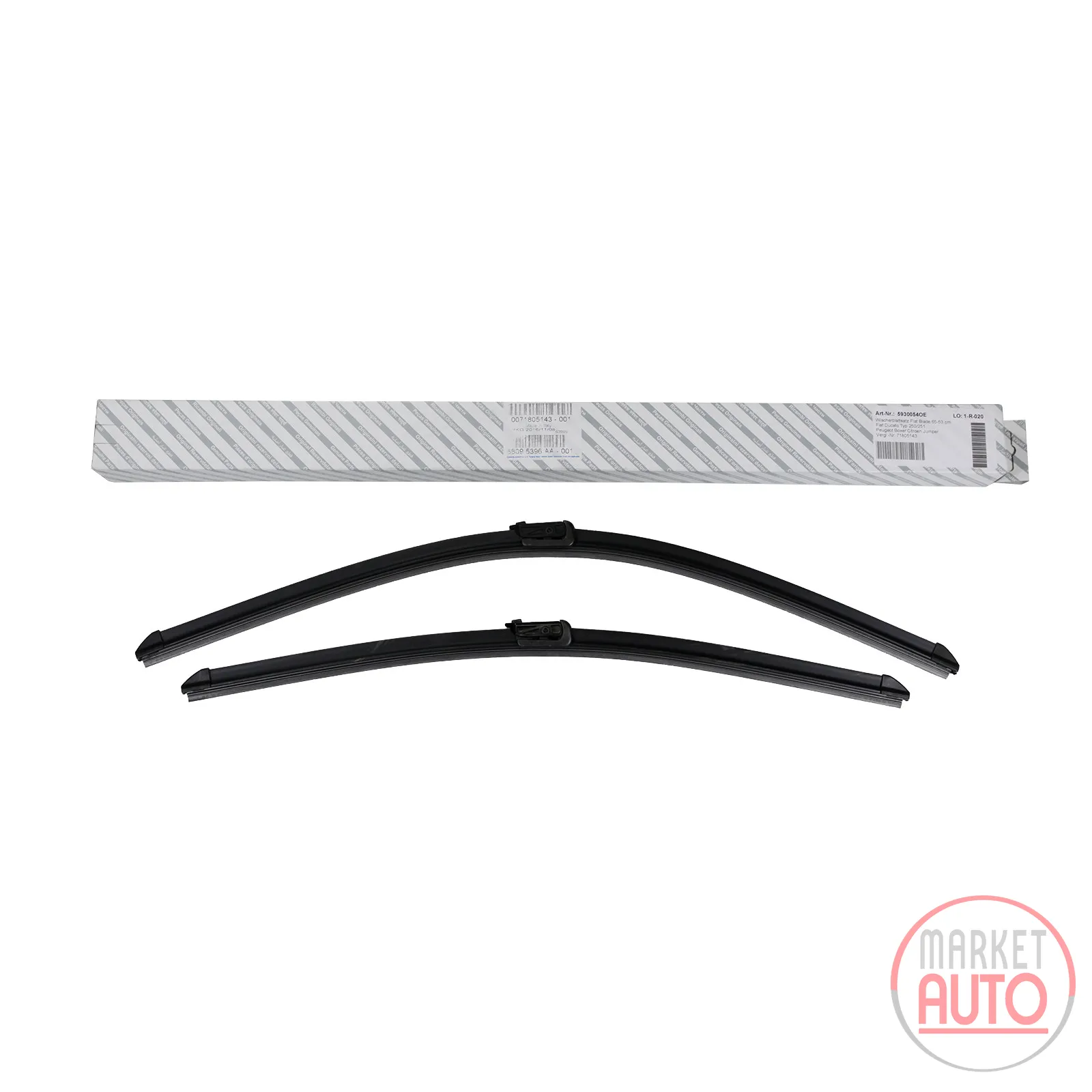 Wiper blade set Flat Blade 65-53 cm