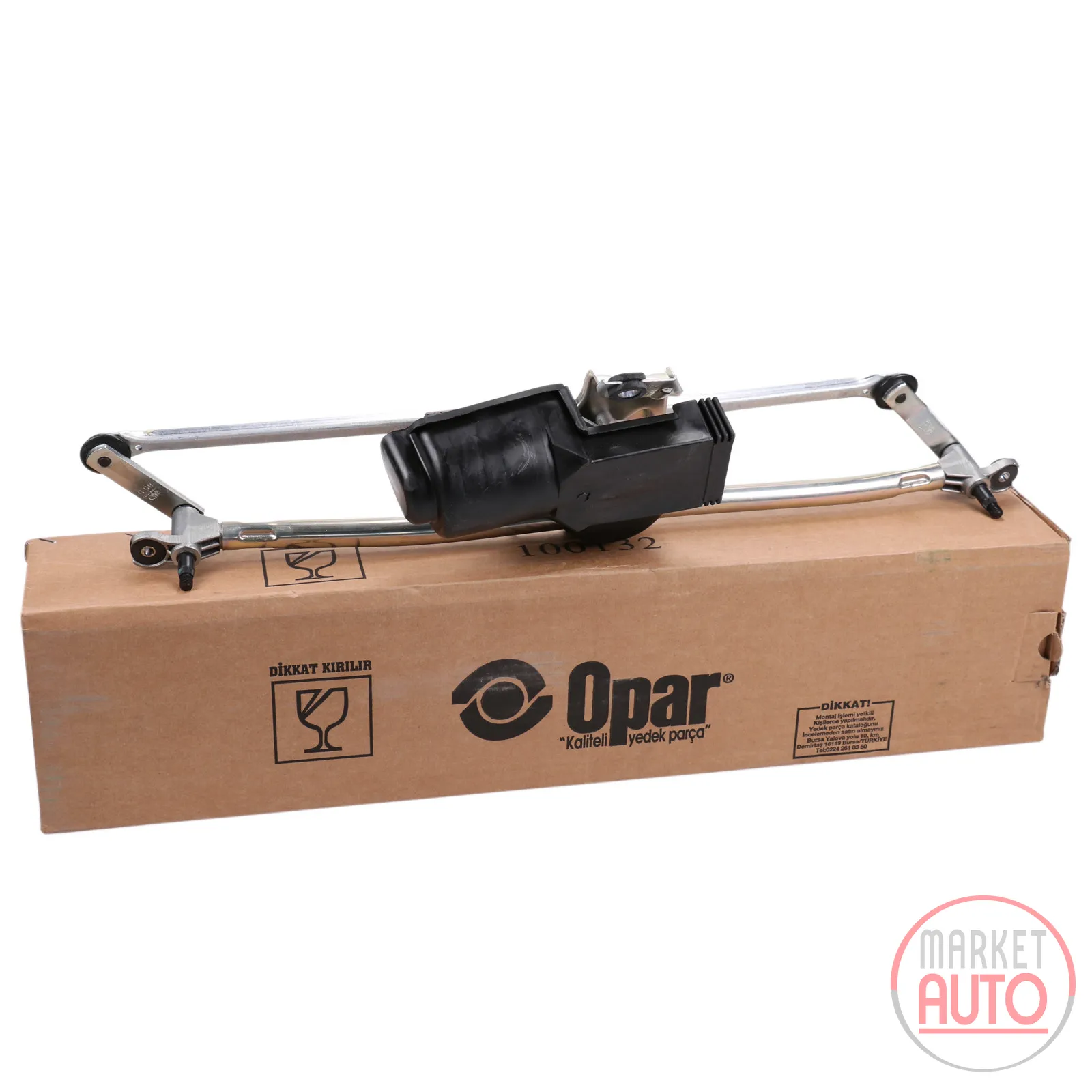 Wiper linkage complete with motor