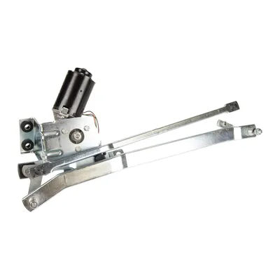 Front wiper linkage with motor
